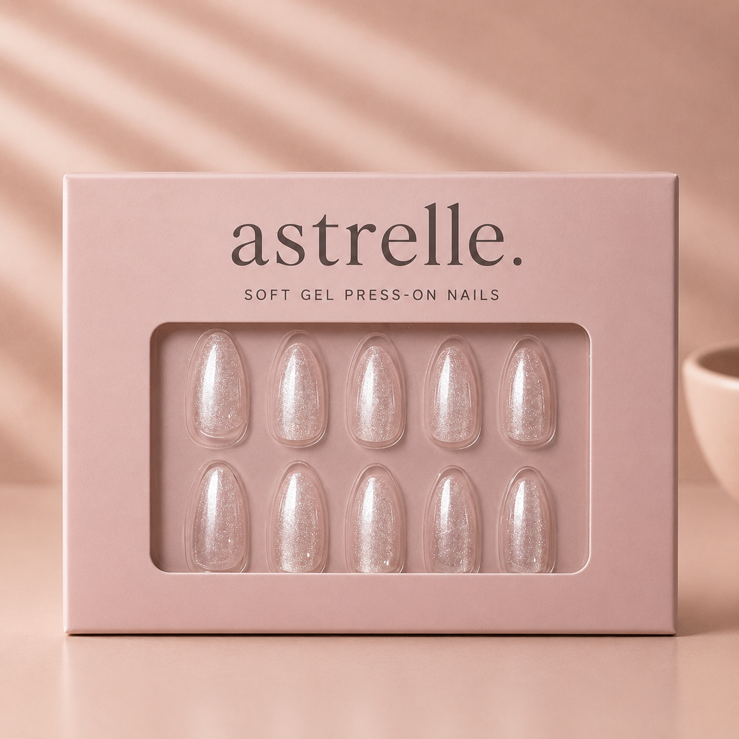 Moonveil shimmering cat-eye soft gel press-on nails by astrelle