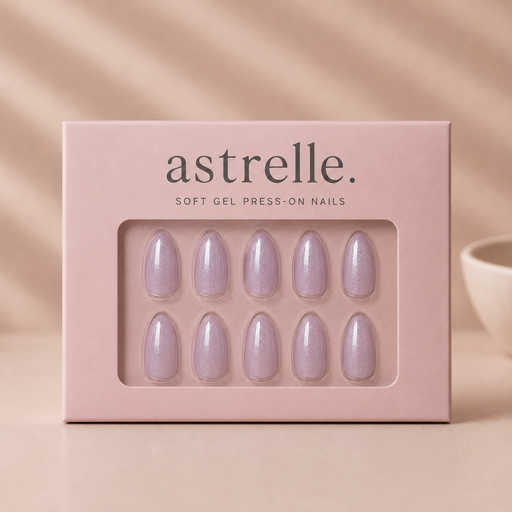Glacier icy purple cat-eye soft gel press-on nails by astrelle