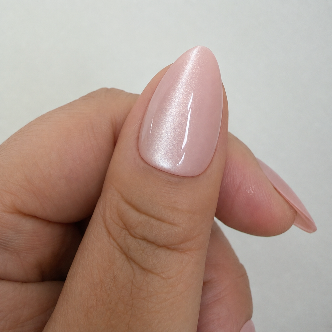 Halo pink cat-eye soft gel press-on nails by astrelle