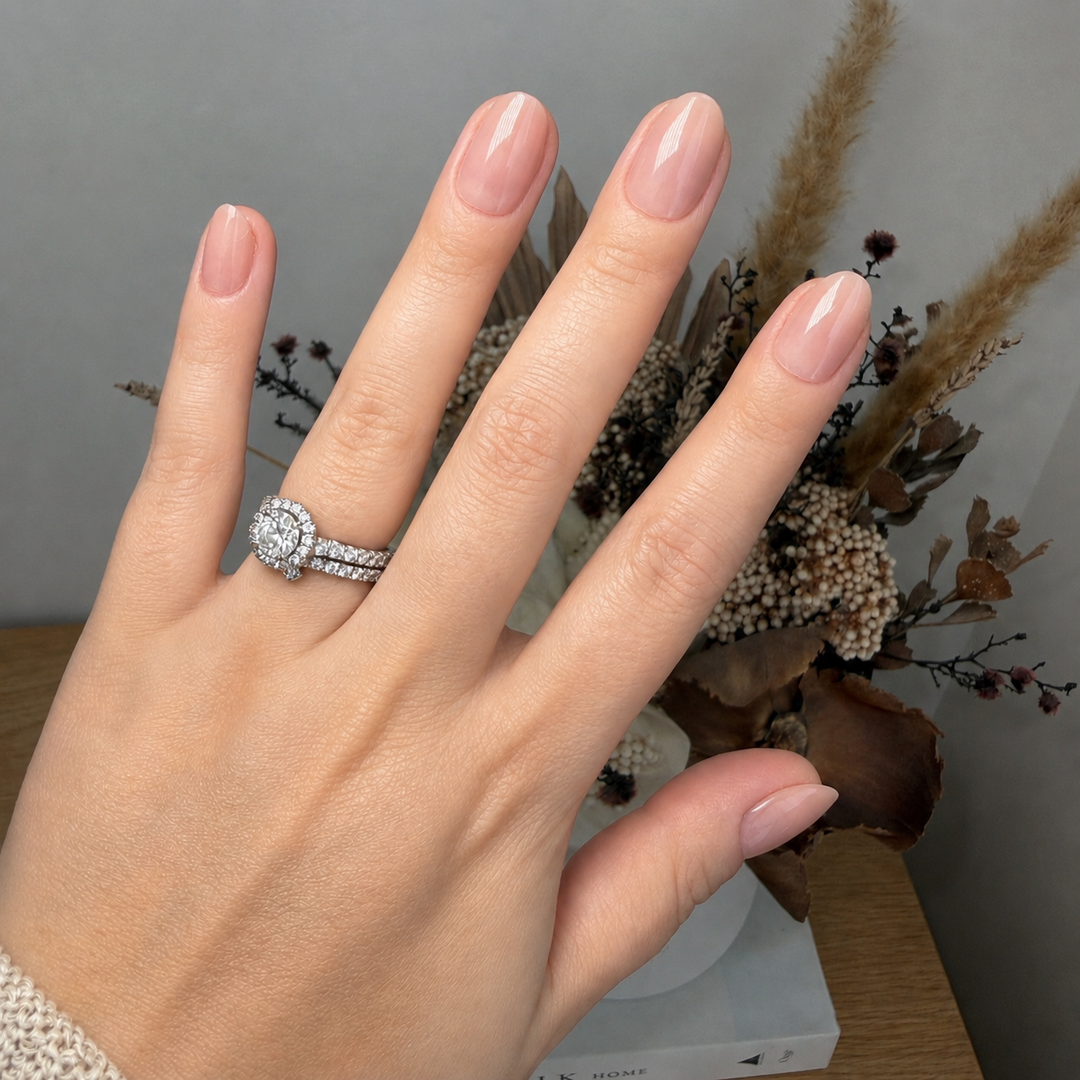 Capri milky pink oval soft gel press-on nails by astrelle