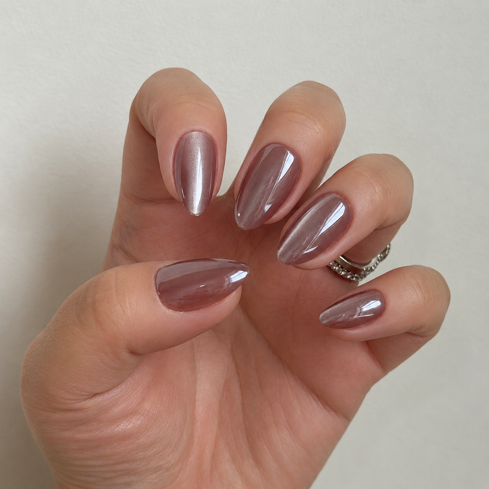 Cashmere nude soft gel press-on nails by astrelle