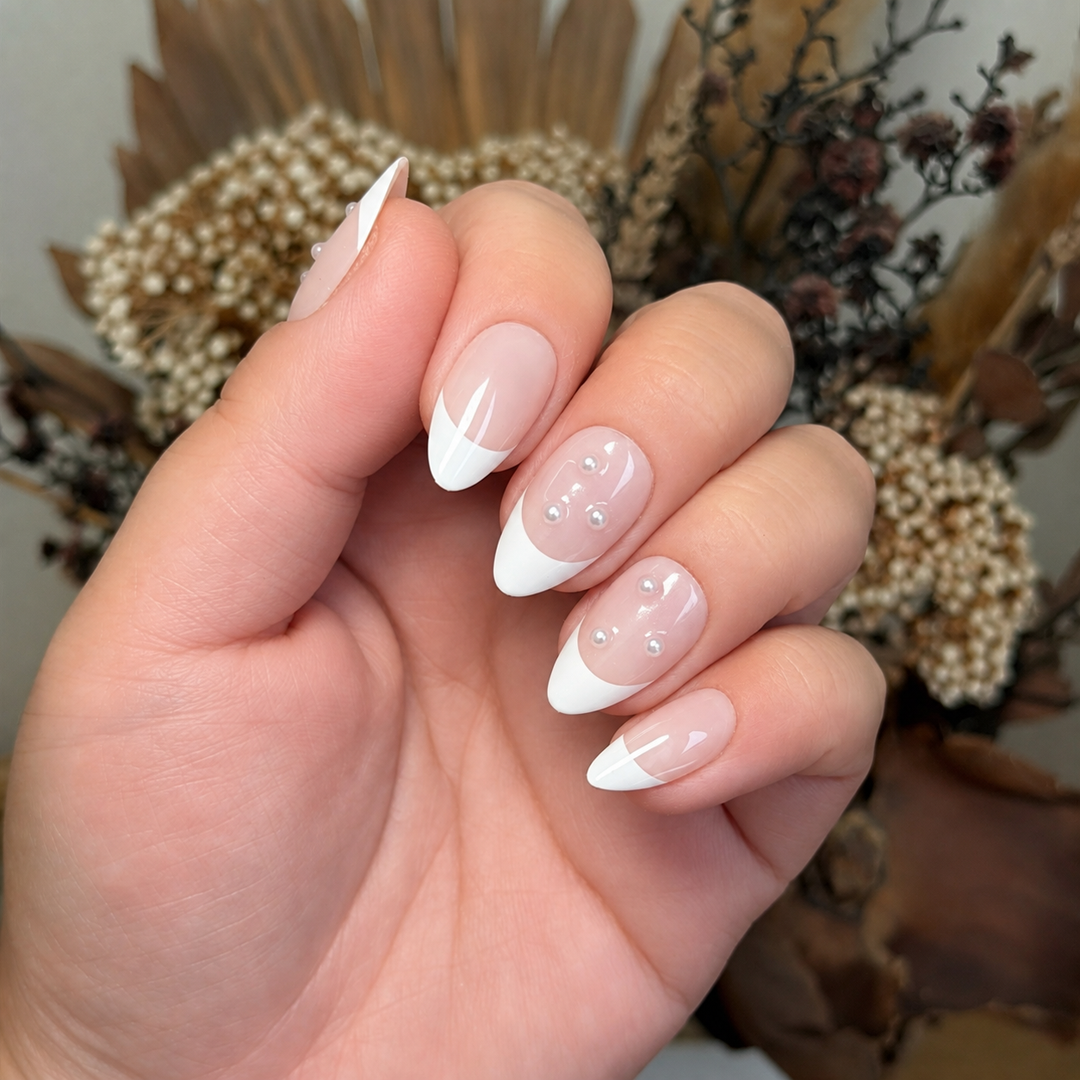 French Muse French tip soft gel press-on nails by astrelle