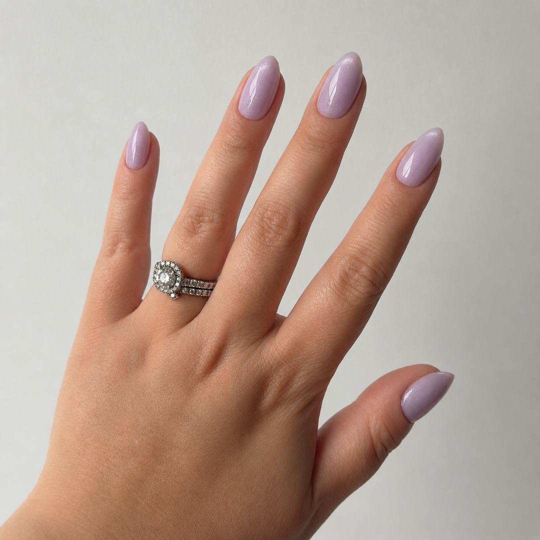 Glacier icy purple cat-eye soft gel press-on nails by astrelle
