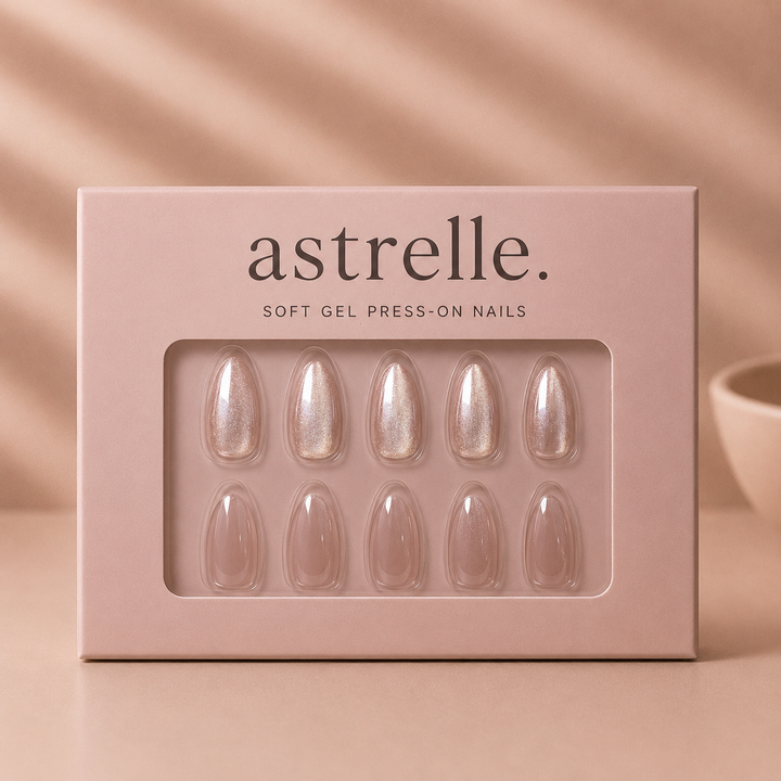 Luminous glazed donut pink soft gel press-on nails by astrelle