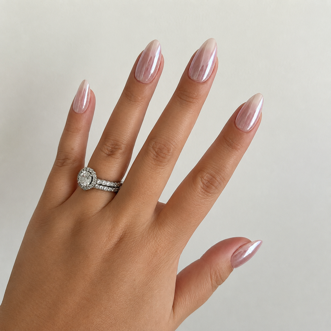 Luminous glazed donut pink soft gel press-on nails by astrelle