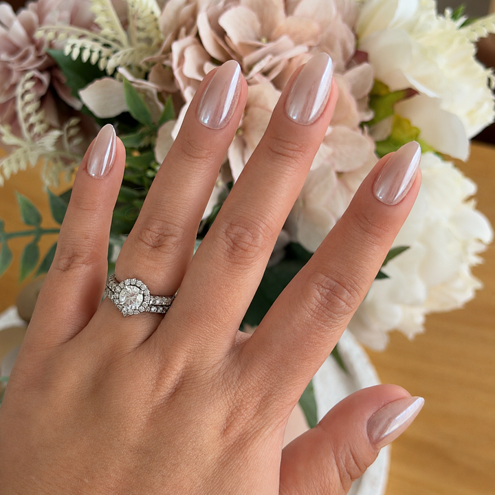 Luminous glazed donut pink soft gel press-on nails by astrelle