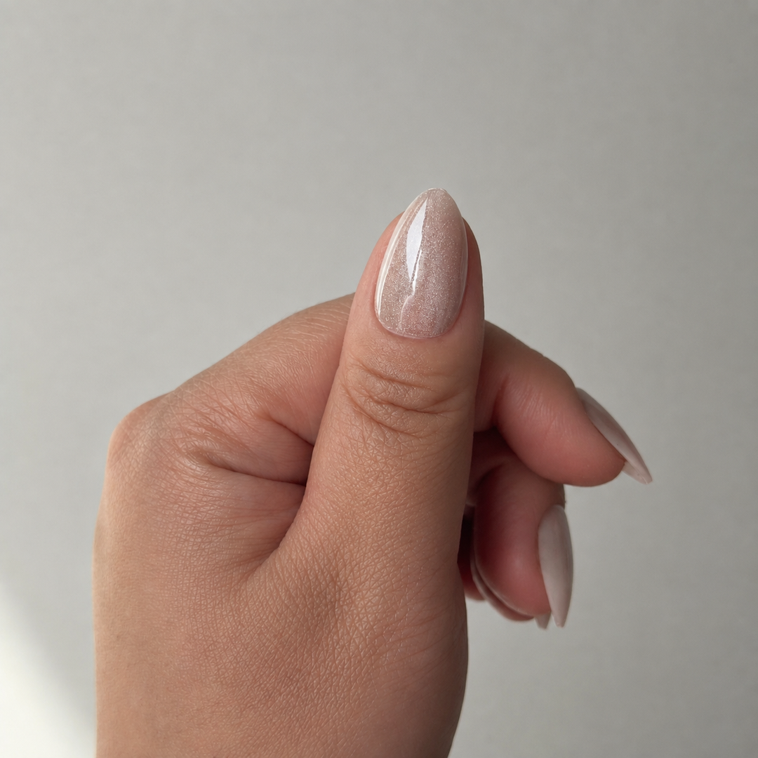 Moonveil shimmering cat-eye soft gel press-on nails by astrelle
