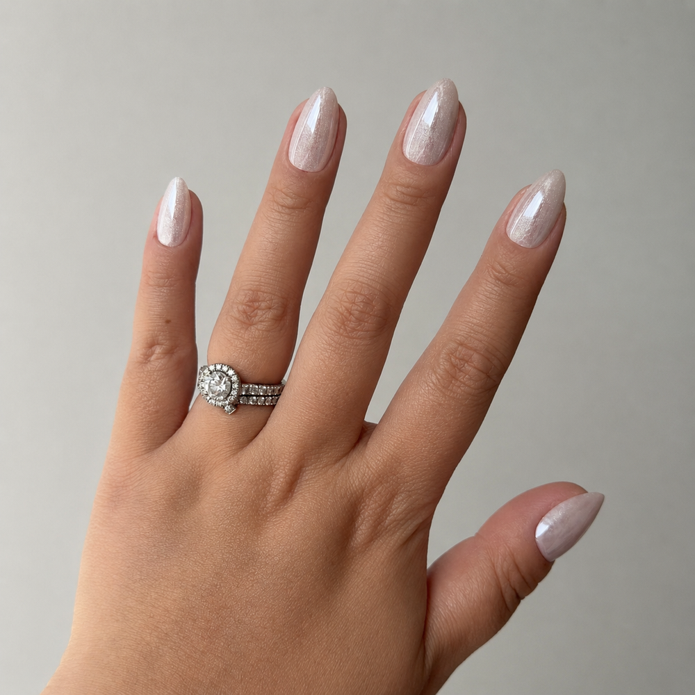 Moonveil shimmering cat-eye soft gel press-on nails by astrelle
