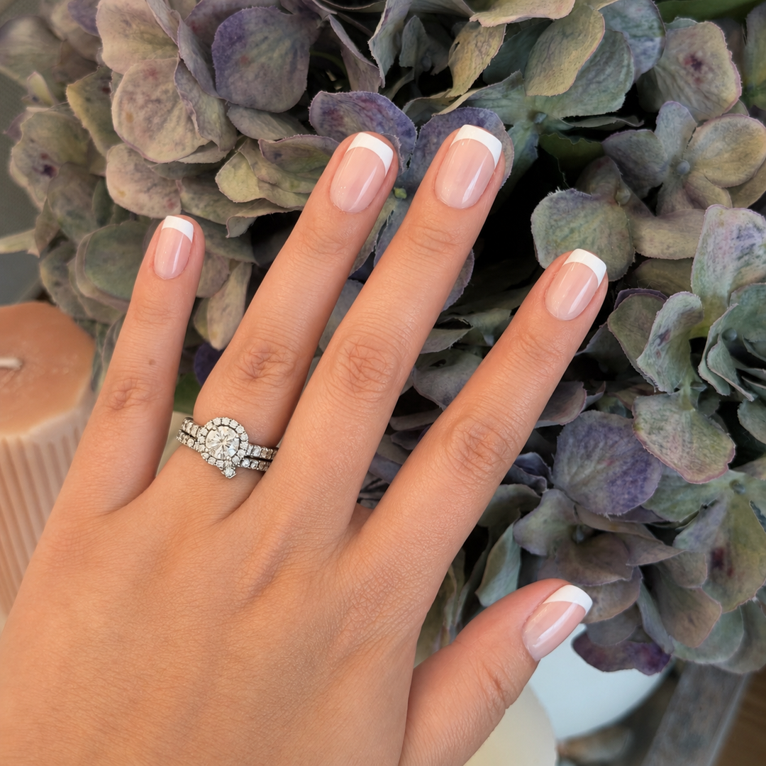 Paris classic French tip soft gel press-on nails