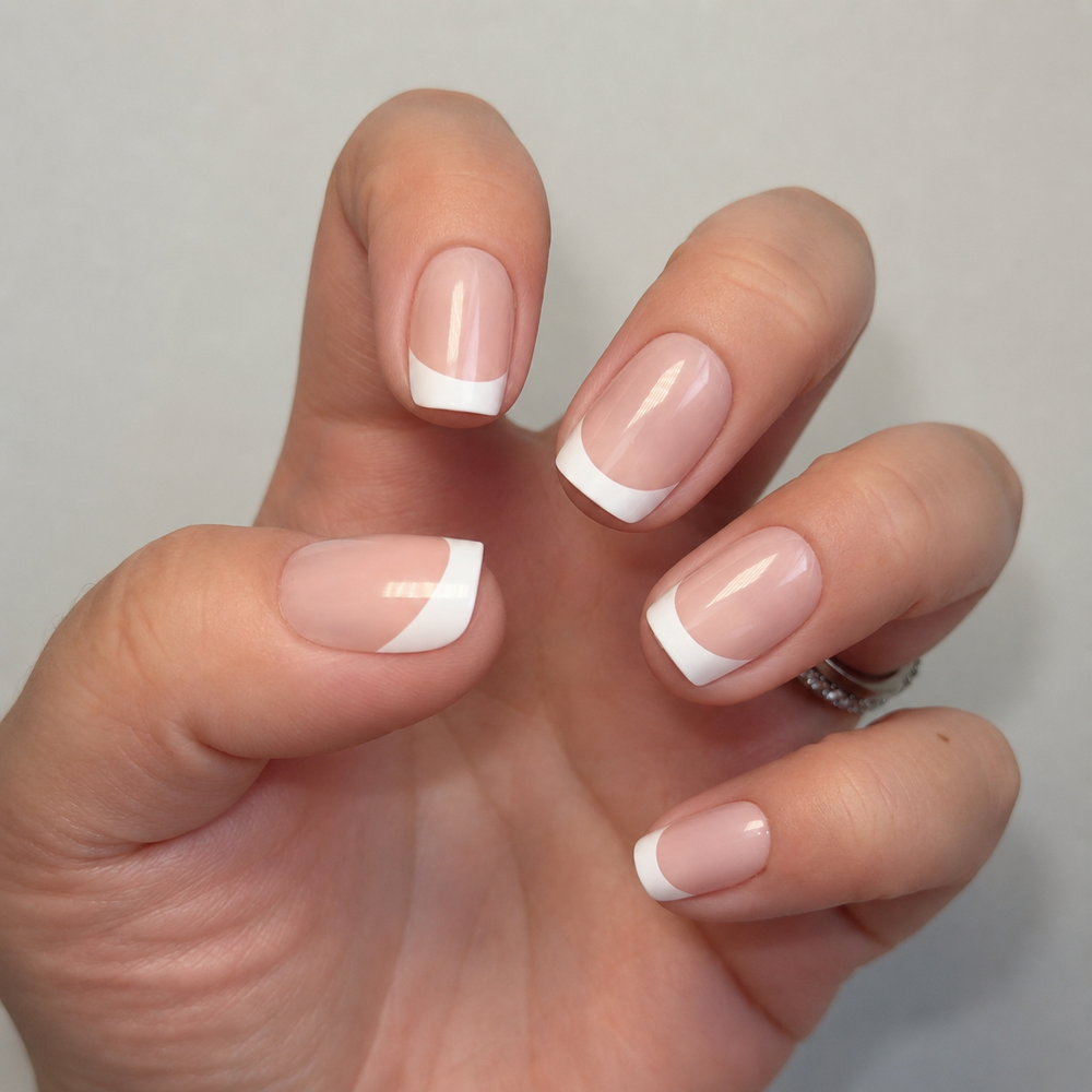 Paris classic French tip soft gel press-on nails
