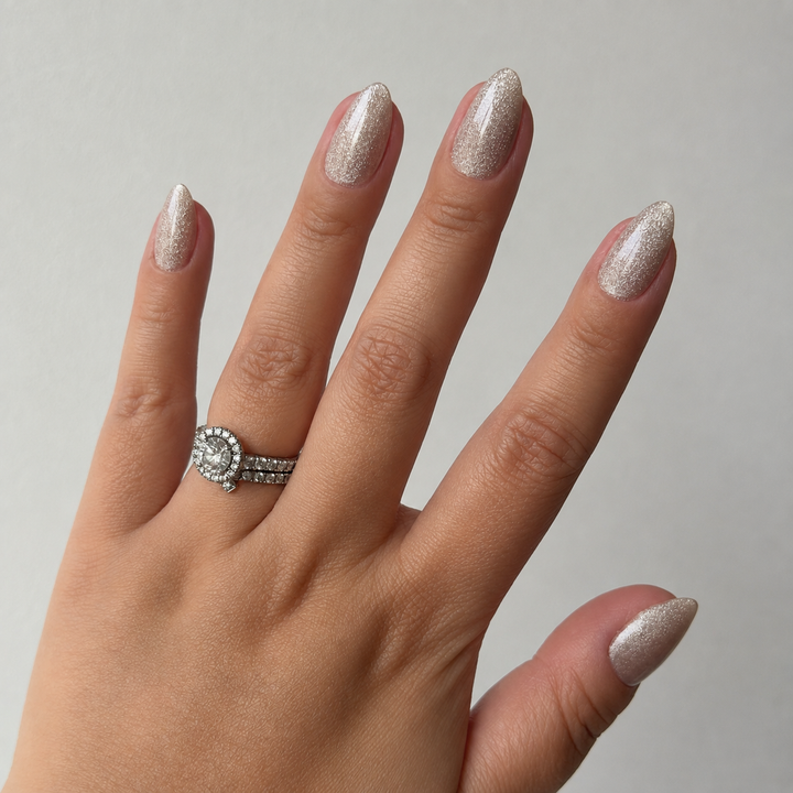 Stardust shimmering soft gel press-on nails by astrelle