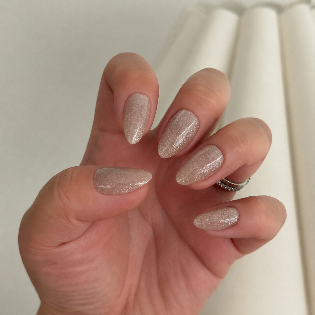 Stardust shimmering soft gel press-on nails by astrelle